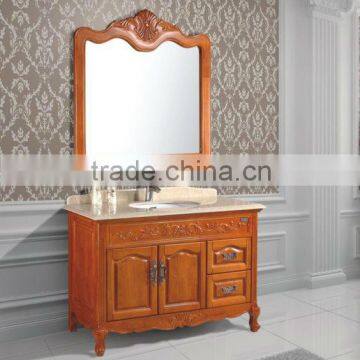 High quality soild oak wood antique bathroom cabinet