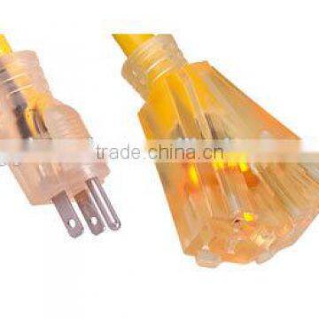 Extreme Weather Resistant Triple Tap American Outdoor Extension Cord With Light Indicate photo-5