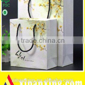 Various Type of 120g Colorful White Card Paper Bag with Handle