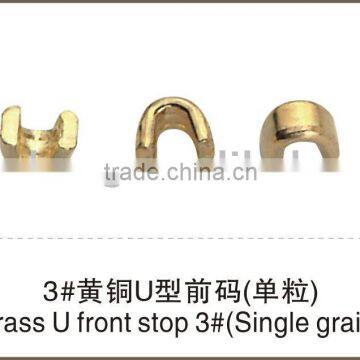 Brass U top stopper No.3 Single grain zipper garment accessories