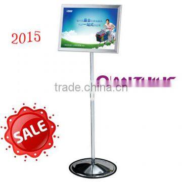 Advertising Free Standing Modern Floor Poster Display Rack