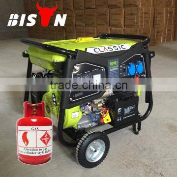 BISON Air Cooled Electric Start Portbale Natural Gas Generator 5kw, LPG Generator Set