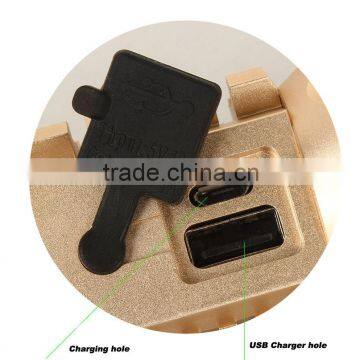 2015 Aluminum Material Strong Light High Powe USB Rechargeable 3.7V Flashlight photo-5