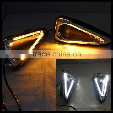 led fog lamp white yellow turn signal light led drl for toyota camry daytime running light