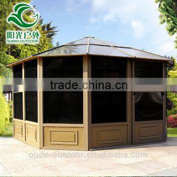 Direct factory supply cheap outdoor patio furniture hexagon aluminum gazebos