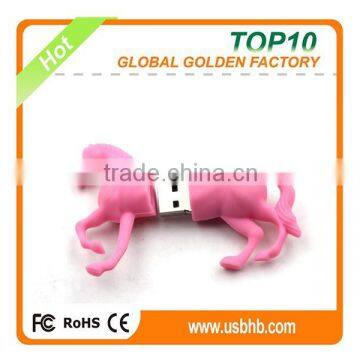 Wholesale price PVC carton novelty horse shaped usb memory disk