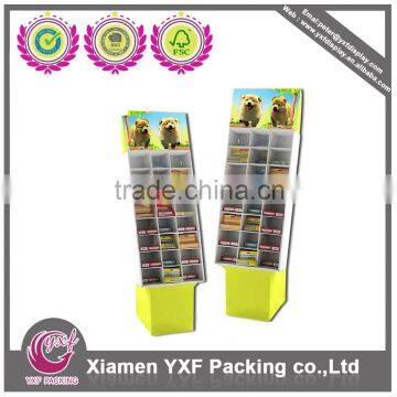 Cardboard Display with Pegboard, Paper Display Stand with Cmyk Printing, Pop Floor Display, Pegboard Floor Display