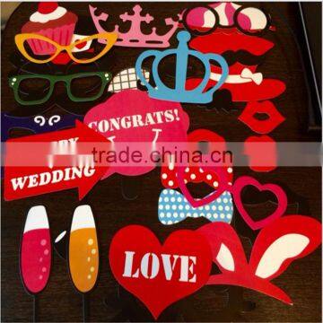 2016 Hottest Foreign funny rose red lips welcome wedding party fake beard shooting paper props booth