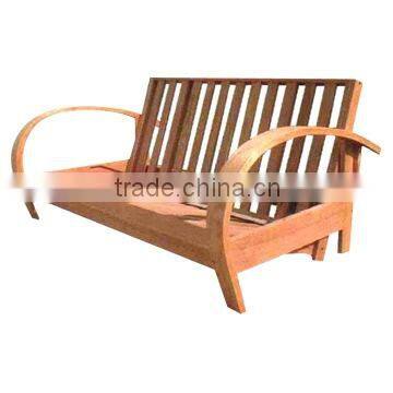 Wood Bent Arm Settee,Wood Frame Sofa Bed