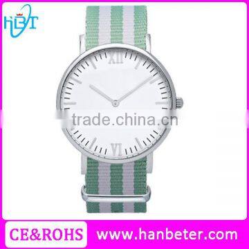 Assorted fabric knitting nylon strap custom brand Steel Watches Men