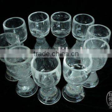 Natural Rock Clear Quartz Crystal Goblets