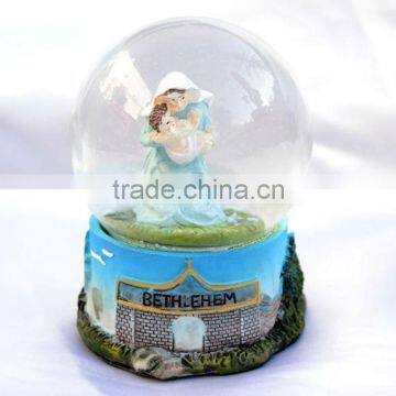 souvenirs Snowglobe Snowdome Palestine Bethlehem city Snowglobe souvenir Mary with Jesus Palestinian