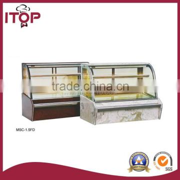 Single curve Marble display refrigerated cake showcase