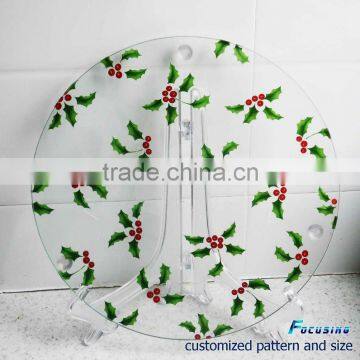 very practical save space tempered glass cutting board with high feet and holder