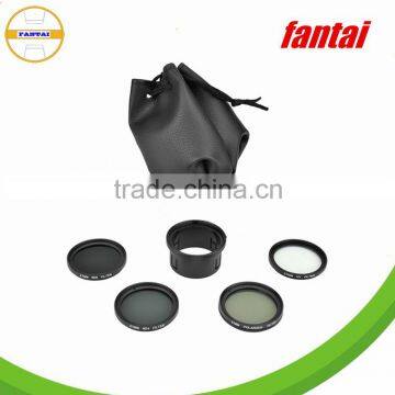 5in1 Camera Filter Kits Optical Glass phantom 37mm Adapter Ring + CPL Filter + UV Filter + Lens Cap + ND4 for DJI