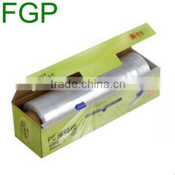 Printed paper box for household aluminum foil roll with PVC window and steel blade for foil cutting