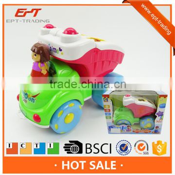 Cool battery operated learning toy cartoon car with music