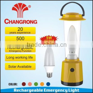 Rechargeable emergency 5W led bulb lantern lamp