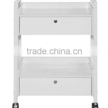 white wooden salon trolley with drawer for SPA salon M970