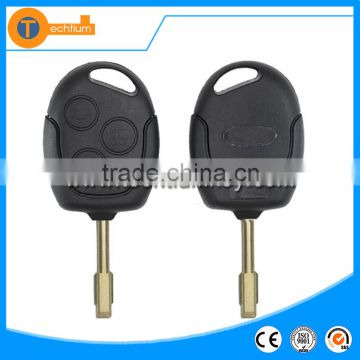 abs 3 button remote key with 433 mhz uncut blade 4d63 chip with auto close fuction for ford focus