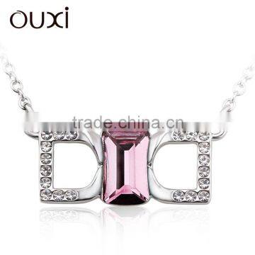 OUXI 2016 Gift korean style manufactor wholesale price Double D letter crystal african jewelry costume jewelry 10987-1