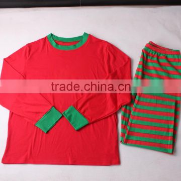 100% cotton striped christmas pajamas women wholesale