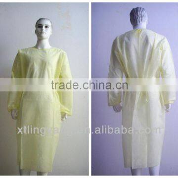 PP isolation gown long sleeve with CE