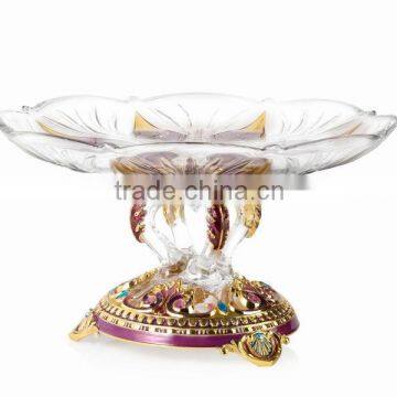 RORO Good Fortune enamel crystal glass fruit holder