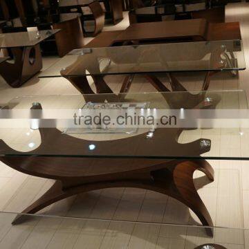 2014 Latest Home Furniture Root Glass Table Set