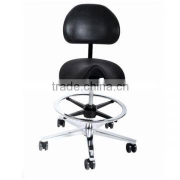 Triumph Boss Caressoft Plus Drafting Stool With Back Cushion / Chrome-finished Adjustable Stool Upholstered photo-3
