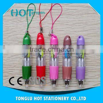 Bottom price most popular logo plastic multi color pen bulk products from china