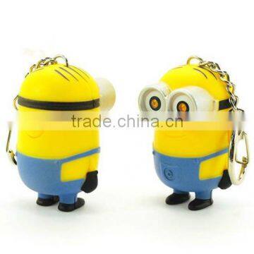 Despicable Me keychain /cheap custom Lovely sound emitting Keychain