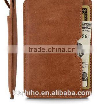 Wholesale custom design genuine leather slim rifd money clip business credit card holder