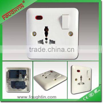 13A 250V ONE GANG MULTI SWITCH SOCKET WITH NEON