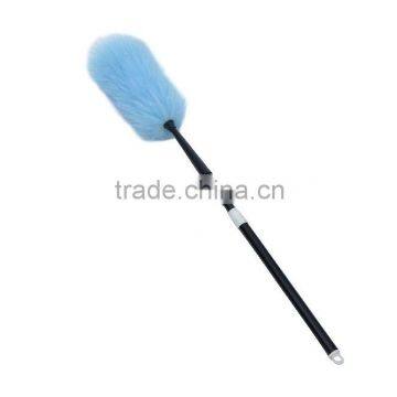 telescopic long handle blue fluffy lamb wool duster