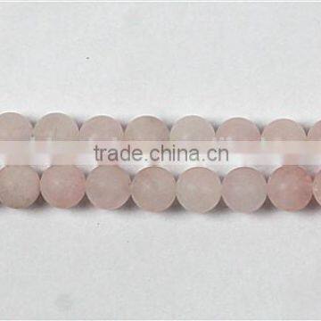 Rose Quartz Frosted Plain Rounds