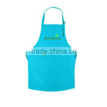 customised 100% cotton green plain bib apron adjustable button and split pocket