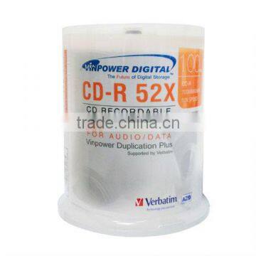 Vinpower Verbatim CD-R AZO Logo Top Blank Media