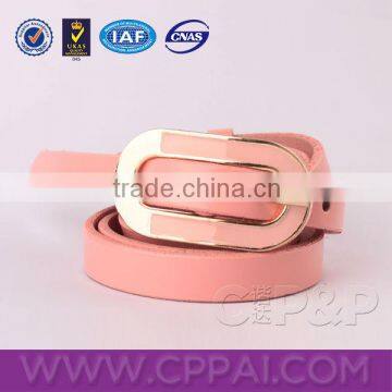 Sliming pure leather pink waist leather belt