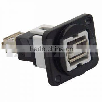 D Type Keystone USB 2.0 Female To Female Connector