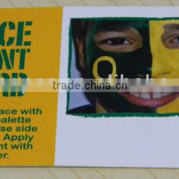 Multi-color face paint for Europe football cup