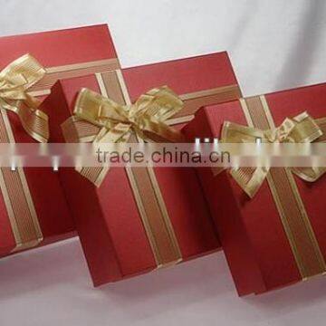 folding box with ribbon closure,folding gift box with ribbon