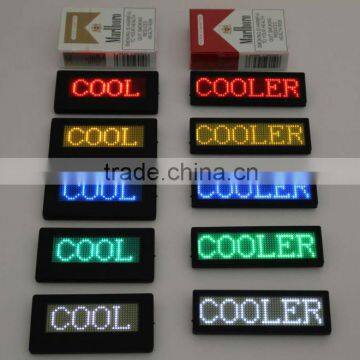 Sinoela Led Scrolling Message Name Badge, Led Name Badge With Cover, Rechargeable Led Name Badge