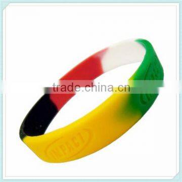 promotion wristband-debossed rainbow silicone smart bracelet