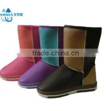 OEM woman hot winter warm Customized PU indoor outdoor boots