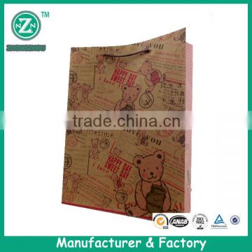 Biodegradable recycled material craft paper shopping bag