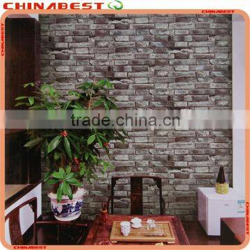 bricks fragment red brown yellow blue green pvc wallpaper good price commercial