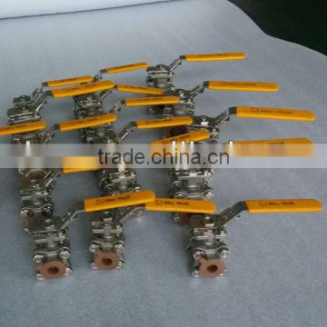 Manual operated 3pc thread 1/2 inch mini ball valve