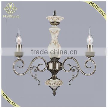 Wholesale Antique Pocelain Candle Chandelier Iron Material Pendant Lights for 3 Lamps