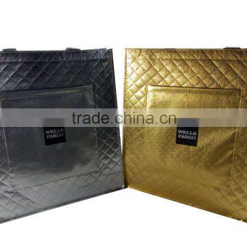 high quality silver gold laminated pp non woven bags